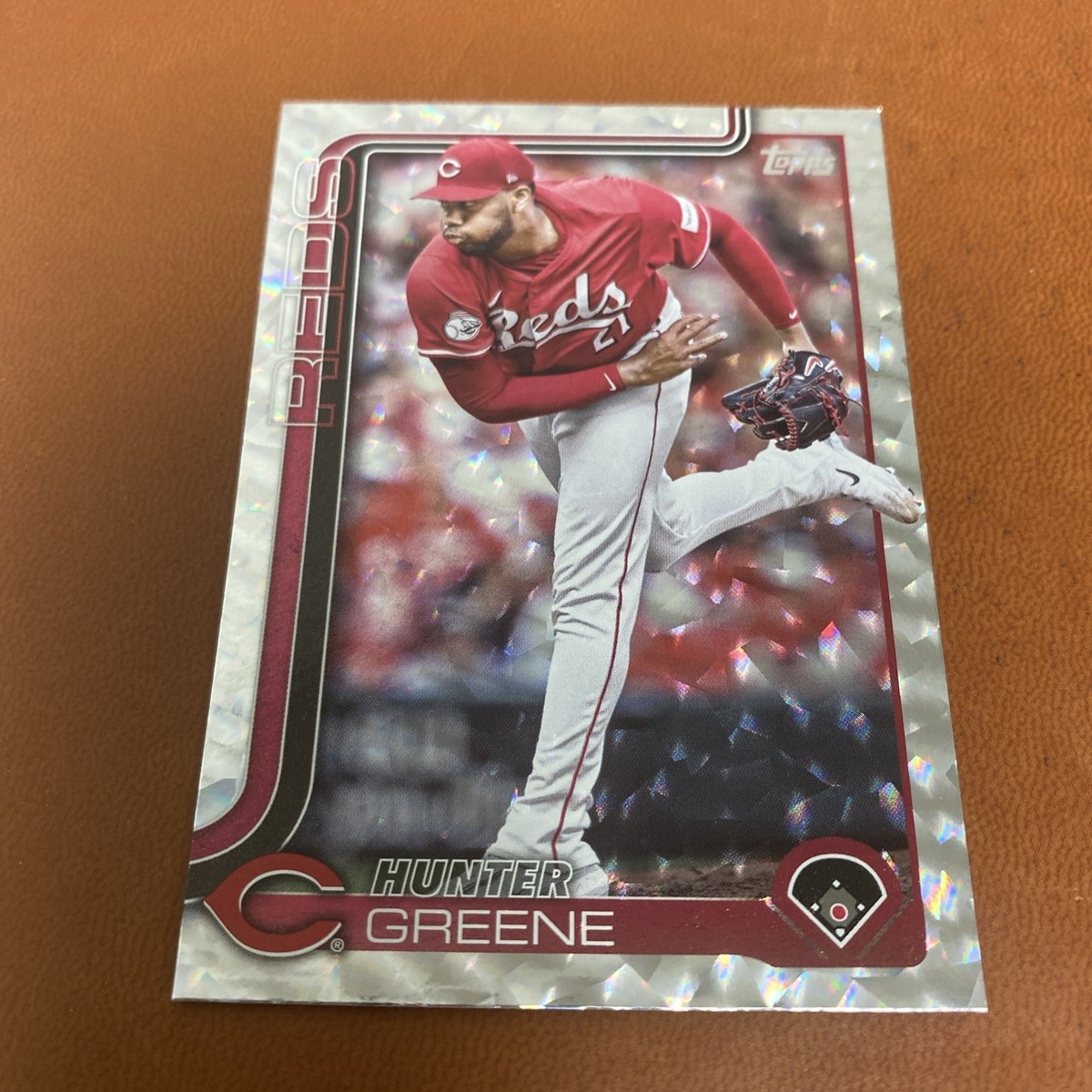 HUNTER GREENE 2025 Topps Super Box #216 Silver Crackle Foilboard