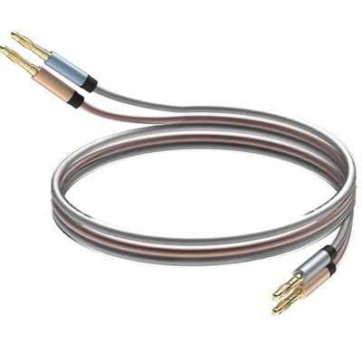 Lautsprecher Kabel, Kupfer, Bananenstecker, 1m-Audio Kabel, Tangle-Free, Musik