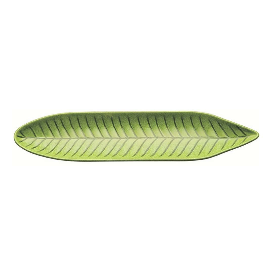 Green Leaf Plate in Melamine 34.5x8 cm Sambonet Paderno