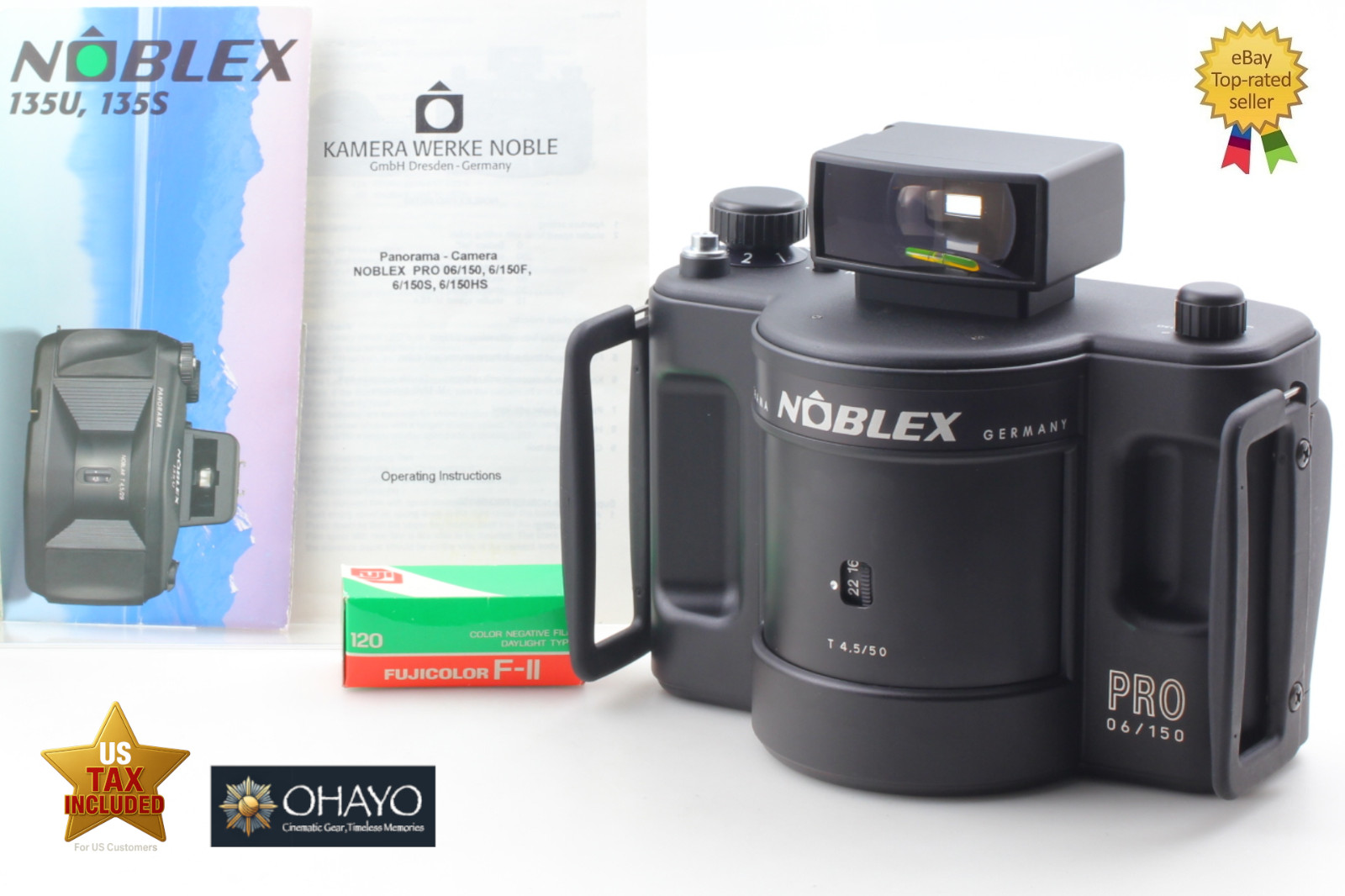 CLA'd [N MINT] Noblex Pro 6/150 Panoramic Medium Format Film Camera From JAPAN