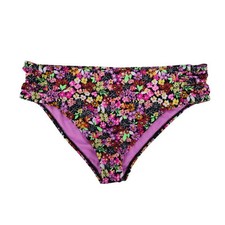 Salt  Cove Plus Size Floral Side-Ruched Hipster Bikini Bottom Multi Swimwear