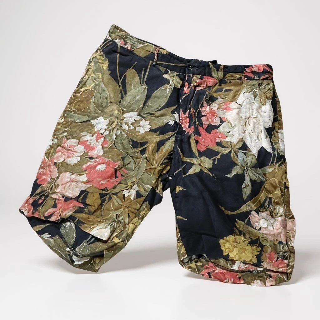 Polo Ralph Lauren Shorts Mens Size 32 Multicolor Floral Pure Linen Vintage RARE