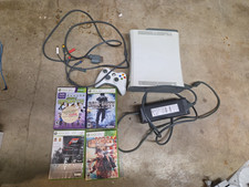 Microsoft Xbox 360 60gb White Game Console complete bundle tested works