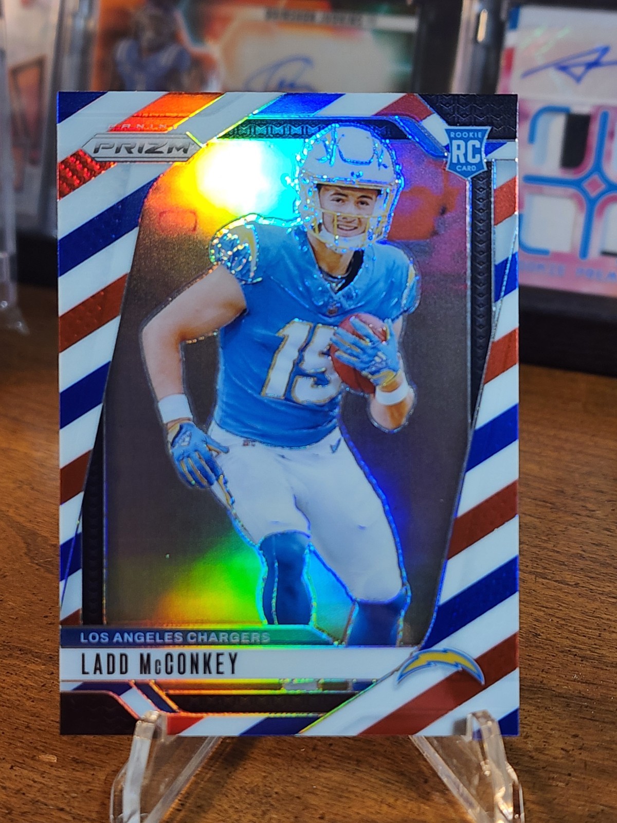 Ladd McConkey Panini Prizm #365 Red/White/Blue