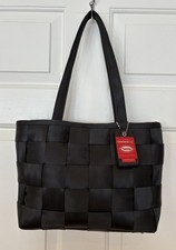 The Original Harvey's Seatbelt Bag Tote Shoulder Purse Black 12 w x 10"t x 4"d