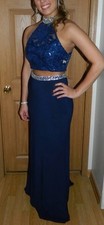 Alyce Navy 2 Piece Prom Dress