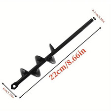 Garden Auger Spiral Drill Bit 3/8" Hex Soil Hole Digger Tool UK