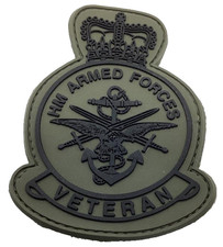 HM Armed Forces Veterans PVC badge morale patch Hook & Loop backed