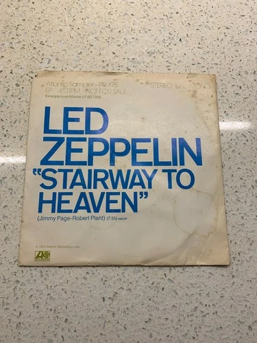 Led Zeppelin Stairway To Heaven Radio PROMO 45 1972 with Picture  Sleeve