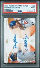 2022 Topps Dynamic Duals S. Garvey D. Baker #22 Orange PSA 9