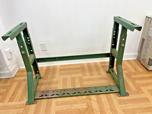 Vintage METAL TABLE BASE table sewing machine work desk adjustable industrial