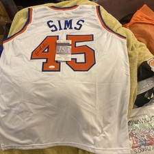 Jericho Sims Signed New York White Basketball Pro Style Jersey