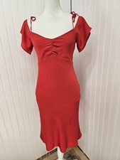 Express Red Cold Shoulder Dress XS