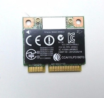 Atheros AR5B22 abgn Wireless Bluetooth 4 PCIe Half Siz Mini AR9462 HP 676786-001