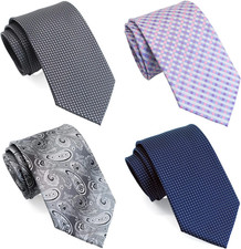 Extra Long Ties for Men 63 or 70 Inch Neckties 4-Pack Big  Tall