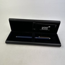 Mont Blanc Navy Blue Slim Fountain Pen And Case 