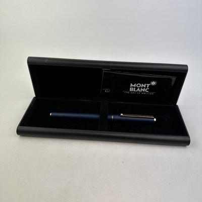 Mont Blanc Navy Blue Slim Füllfederhalter und Etui 