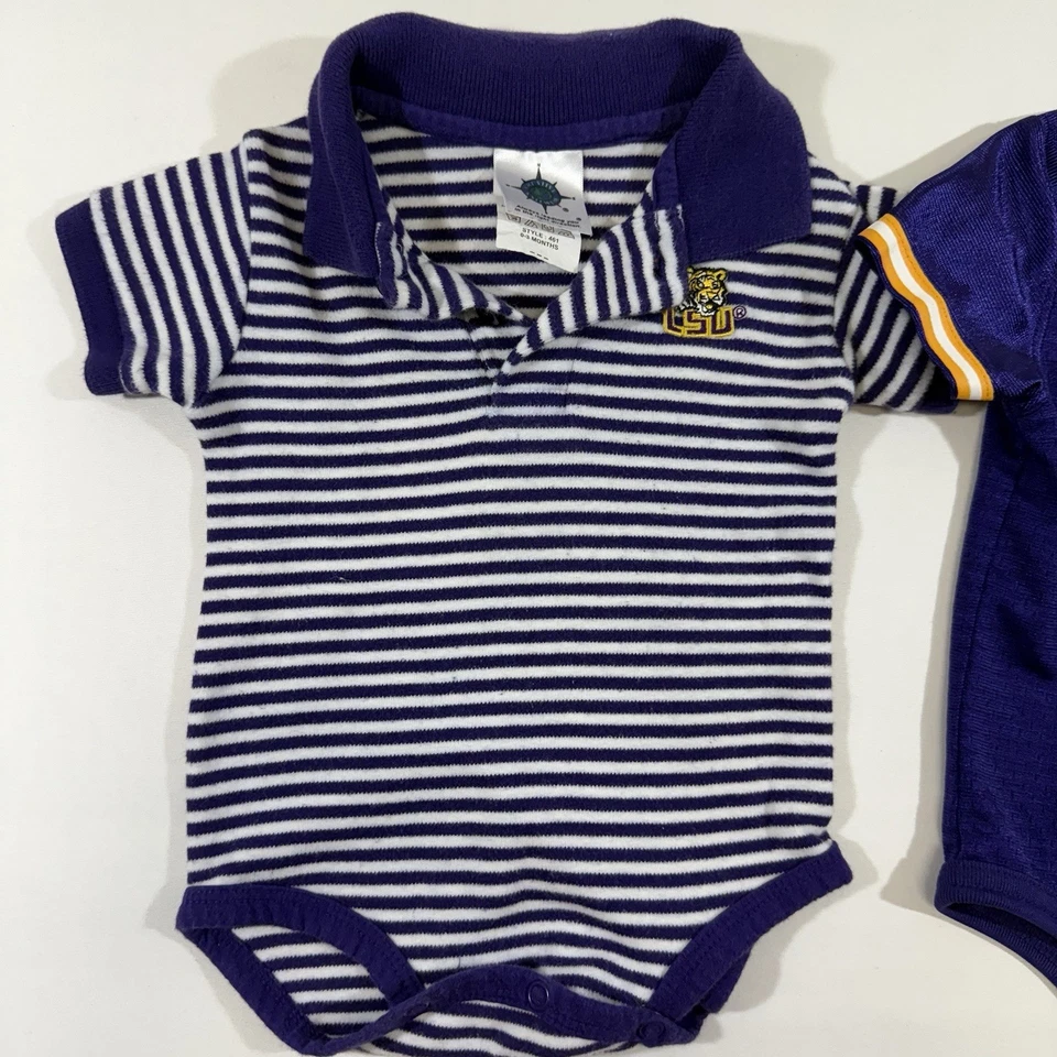 LSU Tigers Baby Clothes Size 0-3 Months Nike Jersey Mixed Lot Of 4 - Image 3 of 4
