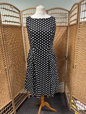 Collectif Black and White Spot Polka Dress Size 12-14 Please see Desc - NUN