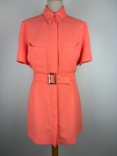 Robe Vintage Sculpturale Thierry Mugler Orange Taille M - Occasion Très Bon état