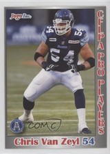 2012 Jogo CFL CFLPA Pro Players Chris Van Zeyl #91 z9k
