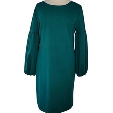Shein Green Long Bishop Sleeve Dress