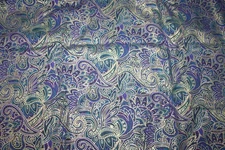 METALLIC GOLD SWIRLS ON NAVY BY SHERYL ROY- 100% COTTON FABRIC