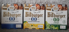 3 Bitburger Pappausschnitte 6er Träger 0.0 Fussball Momente 2026 Bier Sammler
