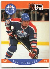 1990-91 Pro Set #97 Esa Tikkanen Edmonton Oilers