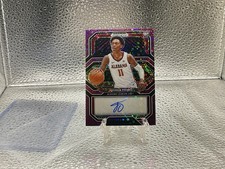 2021 Panini Prizm Draft Picks Joshua Primo Purple Disco Prizm Rookie Auto #12/50