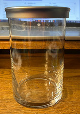 Yankee Candle Clear Empty Glass Jar w/ Rubber Stopper Metal Lid Clean 20oz 5.5"
