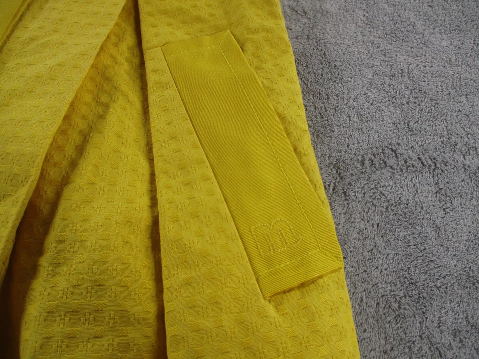 Vestido Marc by Marc Jacobs Feminino 4 Amarelo Manga Curta Botão Mescla de Seda Plissado - Imagem 2 de 4