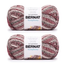 Symphony Pomegranate Punch Yarn 2 Pack 225g Wool Blend 5 Bulky, Set 2 PCS