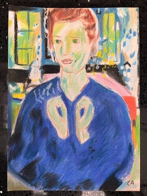 Cuno Amiet (handgemacht) Zeichnung auf antikem Papier signiert und gestempelt...