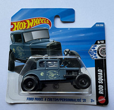Hot Wheels Rod Squad 1931 Ford Model A Custom Blue/Black 1:64 Diecast Unopened