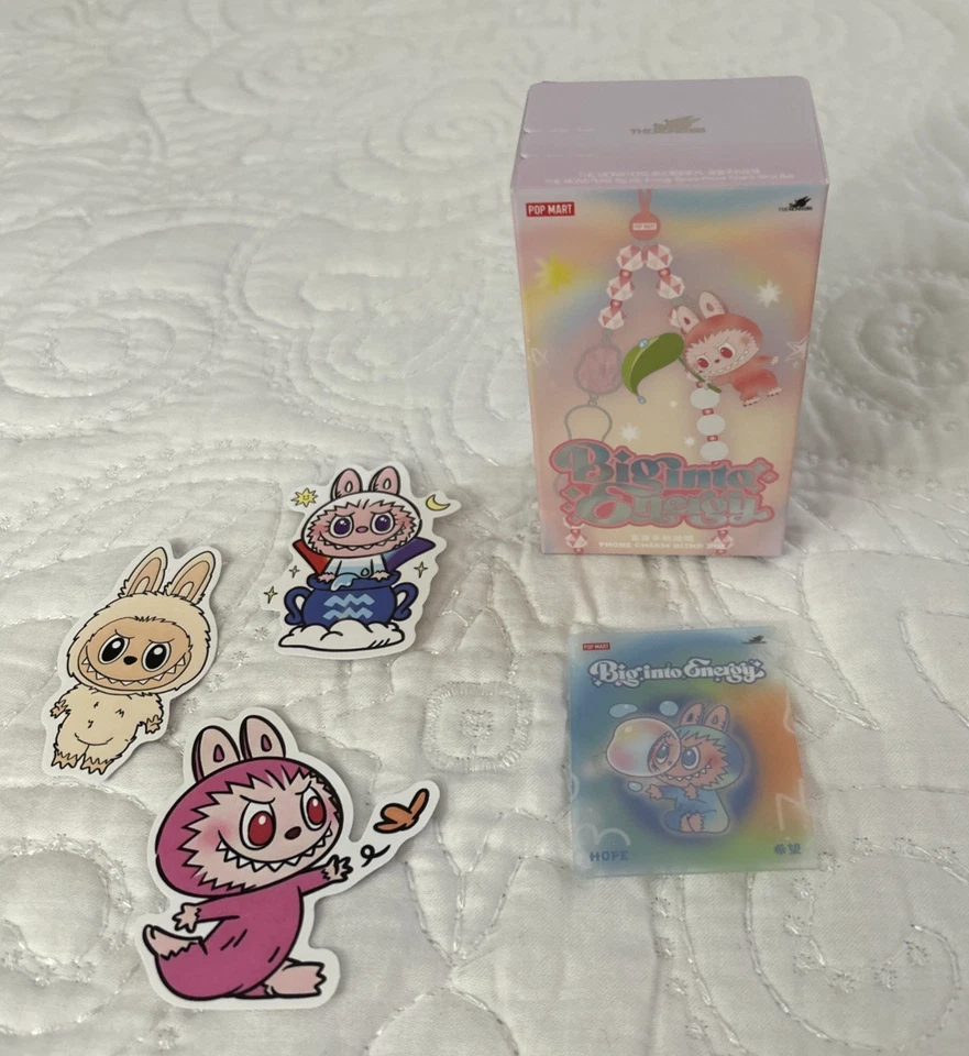 Authentische "Hoffnung" POP MART Labubu "Groß in Energie" Telefon/Handliche Charm Aufkleber - Bild 2 von 4