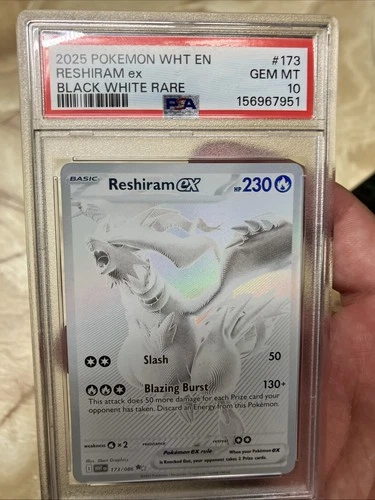 2025 POKEMON WHITE FLARE #173 RESHIRAM EX PSA 10 GEM MT
