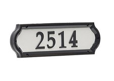 Whitehall Products Nite Bright Address Sign, 16" X 4.5", Black Numbers