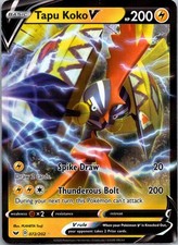 Tapu Koko V 072/202 Holo Ultra Rare Sword & Shield Pokemon TCG Card