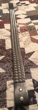 Hot Topic 3-Row Pyramid Stud Leather Belt Size 36
