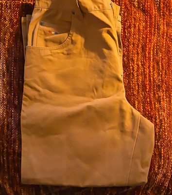 Walls Regular Fit Brown Canvas Workwear Pants Men's 38x30