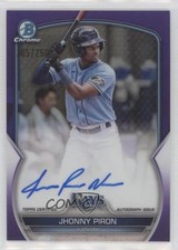 2023 Bowman Chrome Prospect Purple Refractor 205/250 Jhonny Piron Auto 12wc