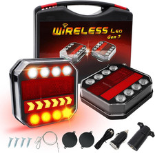 Rechargeable Wireless Trailer Lights Kit with Magnetic Mount IP65 Waterproof