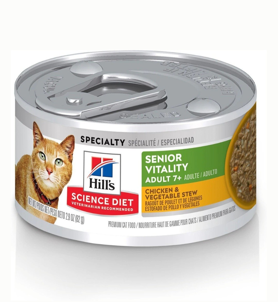 Hills Science Diet Cat Food - Senior Vitality Chicken Recipe- 4 Cans
