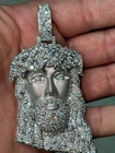 4.50Ct Round Cut Moissanite Men's Custom Jesus Head Pendant 925 Sterling Silver