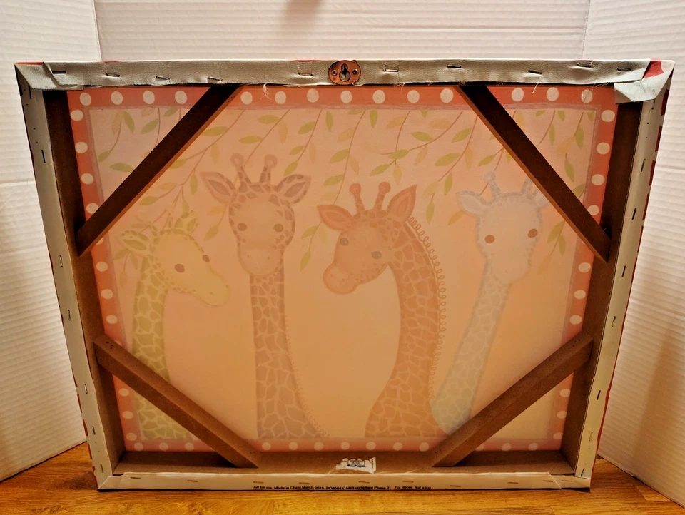 Жираф сафари детский декор холст 16 x 20 дюймов холст детский горошек блеск - Изображение 3 из 4