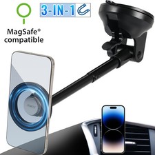 Car Aluminum Magnetic Phone Holder Windshield Dashboard Mount For IPHONE 17 Clip