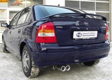 FOX Sportauspuffanlage ab Kat 2x80mm mit Absorber für Opel Astra G Fließheck