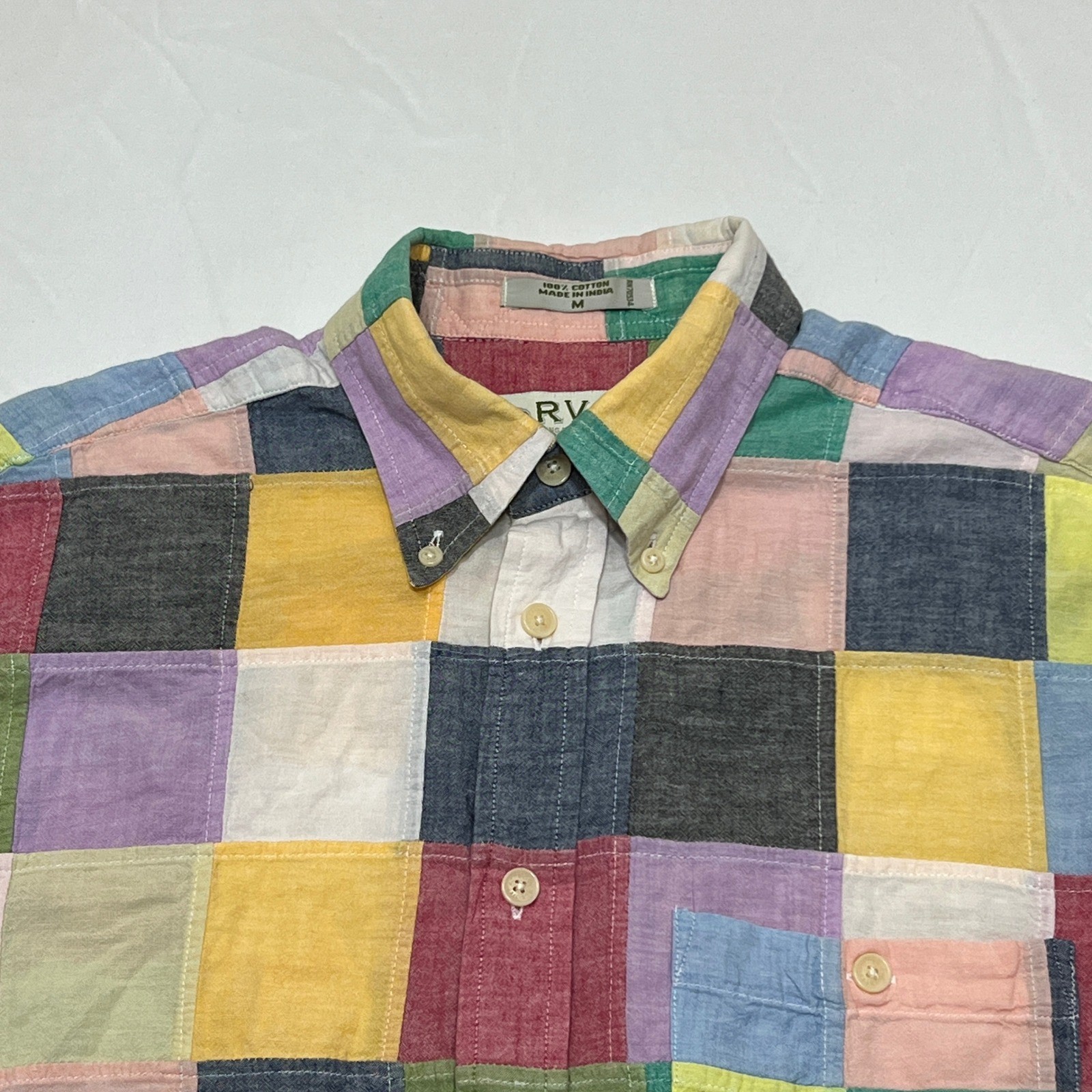 Orvis Madral Patchwork Mens Medium Button Down Sh… - image 9