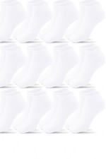 Unisex Youth Ankle Socks 12 Pairs Cushioned Low Cut Cotton 10-15 Yrs